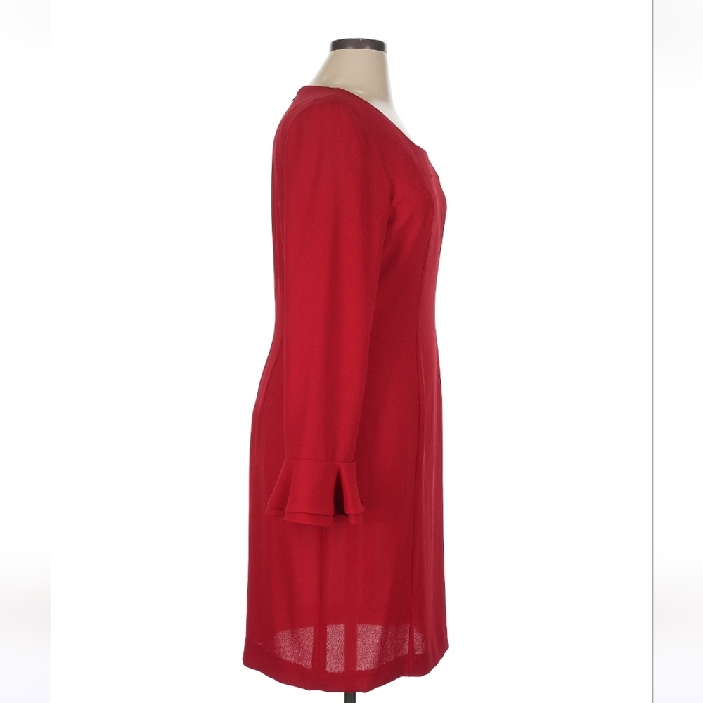 Chaus Long Sleeve Sheath Dress, Ruby Red, Size 16 - Picture 5 of 10